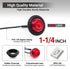 12 Pcs TMH 1-1/4 Inch Mount Red LENS & Red LED Clearance Markers, side marker lights, led marker lights, led side marker lights, led trailer marke...