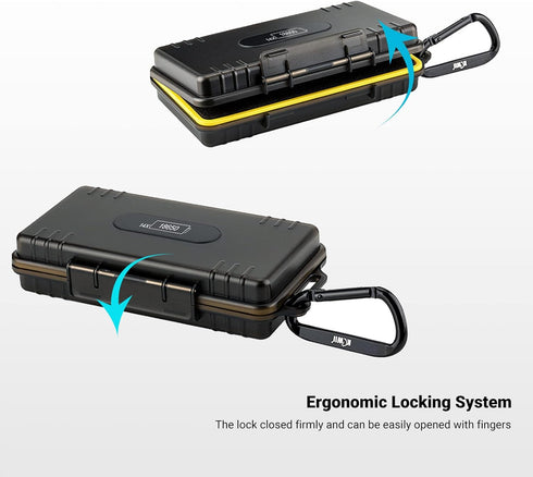 14 Slots 18650 Battery Case with Carabiner, Water-Resistant and Shockproof Battery Storage for 14 x 18650 Battery, 18650 Battery Organizer Box...