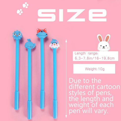 30Pcs Cute Cartoon Gel Black Ink Pens,Random Kawaii Writing Pens,Assorted Styles Pens for School Office Home Student Kids Present...
