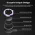 Tensea for iPhone 14 Pro/iPhone 14 Pro Max Camera Lens Protector, 9H Tempered Glass Camera Cover Screen Protector Metal Individual Ring Protector ...