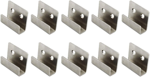 Stainless Steel Tile Bracket Billboard Holder, Wall Mounted Hanger Fastener Utility Hooks for Ceramic Tile Display with Installation Screws 10 Pac...