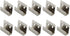 Stainless Steel Tile Bracket Billboard Holder, Wall Mounted Hanger Fastener Utility Hooks for Ceramic Tile Display with Installation Screws 10 Pac...