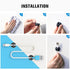 12 Pack Cable Clips, Znben Cord Organizer Holder Adhesive Cable Management Charger Wire Holder Clips for Desk, Home, Office, Car, Cubicle, Nightst...