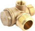 Check Valve for Air Compressor Air Compressor Check Valve, 3-Port Brass Male Threaded Air Compressor Check Valve, Tube Connector Tool Pneumatic Ac...