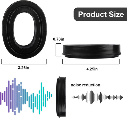 3M WorkTunes Ear Pads - Silicone Gel Instant chill Replacement Earpads Compatible with 3M WorkTunes Peltor Tactical 100/300/500 Ear Cushion Rangeg...