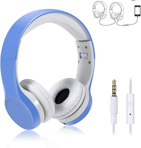 Toddler Headphones for Kids,Two Audio Port for Sharing, Children Headphones for Kids with mic & Volume Limiting,Boys Girls Baby cellphones Class T...
