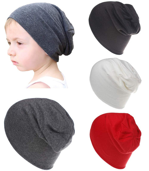 Qandsweet Baby Boy's Hat Kids Cool Knit Beanie Hats Toddlers Caps (Black Dark Grey Red White)...