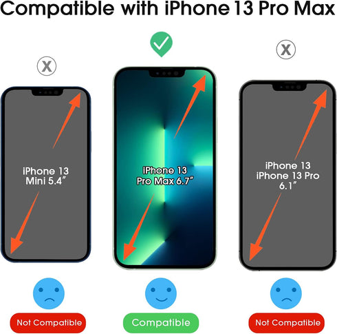 amFiIm Tempered Glass Screen Protector + Camera Lens Protector for iPhone 13 Pro Max 6.7", Easy OneTouch Installation, Auto-alignment, Bubble Free...