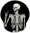 Britimes Ergonomic Mouse Pad with Wrist Support Black Human Skeleton Skull Non-Slip Rubber Base Mousepad for Home Office Gaming Working Computers ...