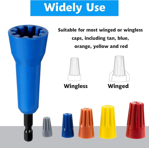 2 Pack Drill Wire Twister More Convenient Wire Twister Tool Electrician with 1/4" Chuck Tools Ideal Tool for Drill Wire Nut Twister...