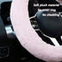 Fluffy Car Steering Wheel Cover for Women,JXJKMMN Winter Volkswagen Elasticity Fashionable Faux Wool Warm Fuzzy Steering Wheel Cover Universal Fit...