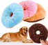 Blue Donut Shape Plush Pet Toy, Squeaky Squeaking Sound, for Dog and Cat Chew Toy, Pet Teeth Grinding...
