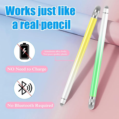 5PCS Stylus Pens for Touch Screens, Stylus Pen for iPhone/iPad/Tablet Android/Microsoft/Surface, Compatible with All Touch Screens (Purple/Pink/Bl...