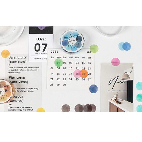 YUBBAEX Fruits Candy 9/16" Dot Washi Tape Set Round Stickers 300 Dots of 3 Rolls for Journal Planner Scrapbooking (Summer Fruit)...