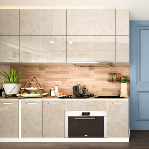 LaCheery Beige Marble Contact Paper for Countertops Waterproof Marble Look Countertop Peel and Stick Contact Paper Marble Wallpaper Peel and Stick...
