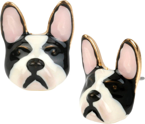 Betsey Johnson Bulldog Stud Earrings...
