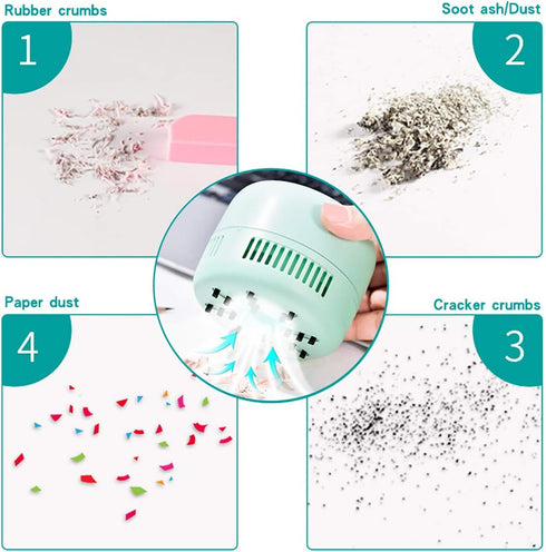 iSuperb Desktop Vacuum Cleaner Portable Keyboard Sweeper Mini Crumb Vacuum Cleaner Table Food Rubber Crumb Dust Remover Cleaner for Home, Office, ...