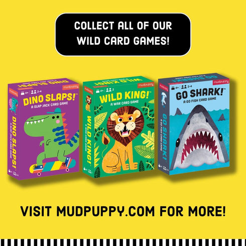 Mudpuppy Go Shark! – Ferocious Version of Classic Kids Go Fish Card Game with Colorful Illustrations of Sharks for Children Ages 4 and Up, 2-4 Pla...