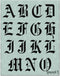 Stencil1 Old English Letter Stencils 2" - Letters & Numbers - Mylar Uppercase & Lowercase Alphabet for Hand Painting, Drawing & Cutting - Perfect ...