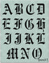 Stencil1 Old English Letter Stencils 2" - Letters & Numbers - Mylar Uppercase & Lowercase Alphabet for Hand Painting, Drawing & Cutting - Perfect ...