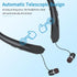 Bluetooth Headset, 2024 Upgraded Wireless Neckband Bluetooth Headphones - Retractable Earbuds, Long Playtime, Noise Cancelling Stereo Earphones wi...