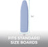 HOME GENIE Ironing Board Cover, Silicone Coating, Full Size Scorch Resistant Padding, Elastic Edge Heavy Duty Iron Pad Covers Standard Boards, Hoo...