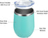 MEWAY Stemless 12 OZ Wine Tumbler Glasses with Lid -Insulated Double Wall Vacuum Stainless Steel Travel Tumbler with Straw,for Woman Under 10 doll...
