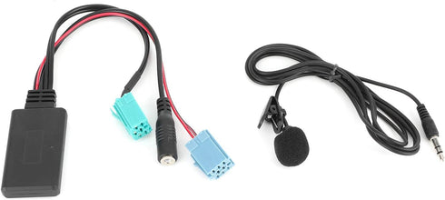 Bluetooth Audio Adapter,DC12V 6Pin Bluetooth Audio Cable Car Stereo AUX-in Adapter with Microphone ABS Fit for Renault Clio/Espace/Megane...