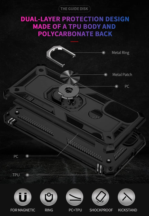 Androgate for Moto G Pure Case, Motorola Moto G Power 2022/ Moto G Play 2023 Case with HD Screen Protector, Military-Grade Ring Holder Car Mount 1...