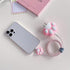 3D Cute Cartoon Charger Protector Case - Compatible for Apple 20W USB-C Power Adapter and Lightning Cable (Pink Cat's Claw)......