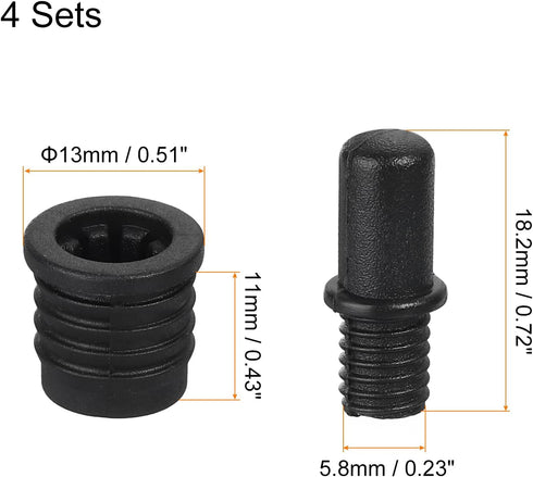MECCANIXITY Speaker Grill Guides Plastic Ball and Socket Type 5.8mm Dia for Speaker Parts Accessories Pack of 4...