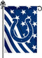 Football Sport Fans Double Two Sided House Flag 12 X 18 Inch?Welcome Decorations Garden Flag,Yard Outdoor Flags Decor (Blue Stripe Design)...