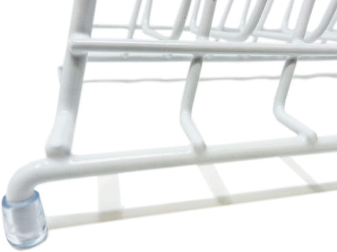 Huji Plates Holder Pots Pans Lid Organizer Rack for Cabinet, Pantry or Kitchen Counter (TWO, WHITE)...