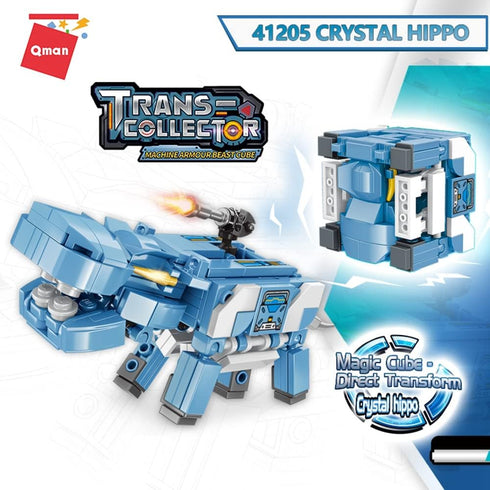 QMAN Building Blocks STEM Toy for Kids Age 6+ Magic Cube Bricks Transform Animal Toys to Build Educational Learning Creative Building Kit Gift Toy...