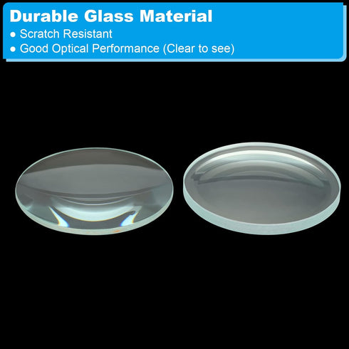 PATIKIL 0.8" 1" (200mm 300mm) Focal Length Double Convex and Concave Lens Set, Glass Optically Polished Round Edges Lens for Physics Experiment Cl...