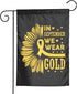 Childhood Cancer Awareness Month In September We Wear Gold Flag Double Sided Garden Flags Welcome Banner Decoration For Wedding Party Yard 12x18 I...