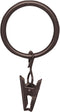 Kenney 5/8 In. To 3/4 In. Clip Curtain Ring, Brown (14-Pack) - 1 Each...