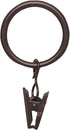 Kenney 5/8 In. To 3/4 In. Clip Curtain Ring, Brown (14-Pack) - 1 Each...