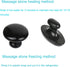 2 Pcs Long Mushroom Shaped Massage Stones Natural Bian Stone Hot Rock for Spa Massage Black...