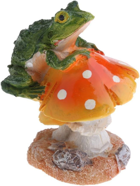 Resin Mushroom with Animal Ornament Fairy Garden Mushroom Garden Pots Decoration Pottery Ornament for DIY Dollhouse Potting Shed Flowerpot Plants ...
