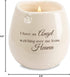 Pavilion Light Your Way Memorial Ceramic Vessel - 100% Soy Wax Candle with "I Have an Angel Watching Over Me From Heaven" Text, Decorative Soy Fil...