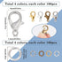 1 Box 400Pcs 4 Colors Lobster Claw Clasp Metal Keychain Clasps & 400Pcs Open Jump Rings Small Trigger Clasp Findings for Jewelry Making Clasps Sup...