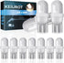 Keiurot 555 Bulb T10 194 DC AC 6V 6.3V for Pinball Led Bulbs Arcade Pinball Machine Light Bulb Lamp Warm White Nonpolarity, Pack of 10...