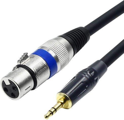 Disino XLR to 3.5mm (1/8 inch) Stereo Microphone Cable for Camcorders, DSLR Cameras, Computer Recording Device and More - 5ft...