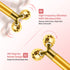 2-IN-1 Electric Face Massager Roller 24k Golden Face Roller, 3D Roller and Unique Crescent Shape Facial Roller Massager Kit Arm Eye Nose Massager ...