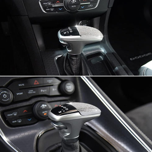 LECART for Dodge Challenger Accessories Charger 2015 2016 2017 2018 2019 2020 2021 2022 Bling Gear Shift Knob Cover Sticker Car Interior Metal Shi...