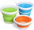 3L Jumbo Foldable Buckets, Sand Beach Toy Silicon Pails for Kids Adults, Collapisible Water Buckets Sandbox Kit Tool Multi Use for Outdoor, Cleani...