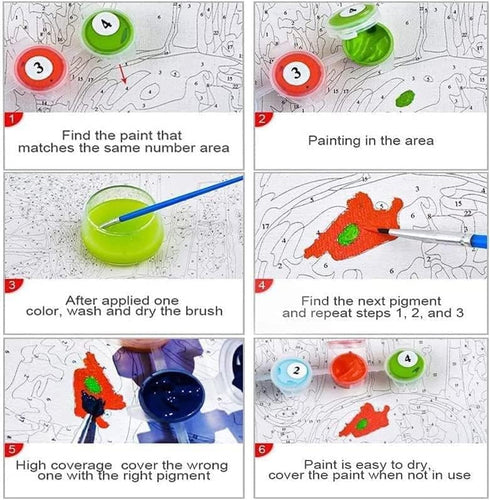 QUITEDEW Paint by Number for Adults Beginner,Street Scenery Paint by Numbers Landscape Adult Paint by Numbers Kits Suitable for Home Wall Decorati...