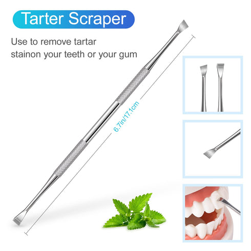 Dental Tools, Sopito 3PCS Teeth Cleaning Tools Stainless Steel Dental Scraper, Scaler Pick Plaque Remover Set…...