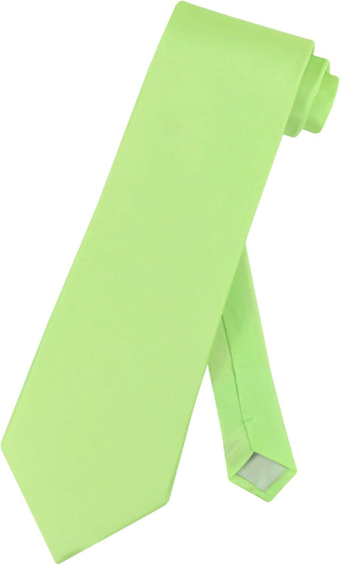 Biagio 100% SILK NeckTie Solid LIME GREEN Color Men's Neck Tie...